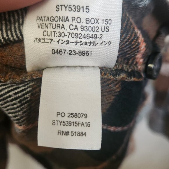 Patagonia Long-Sleeved Fjord Flannel Shirt - Tree Crown Carbon - Picture 7 of 9